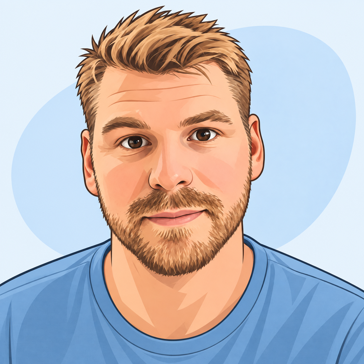 Cartoonportret van Tom Otto